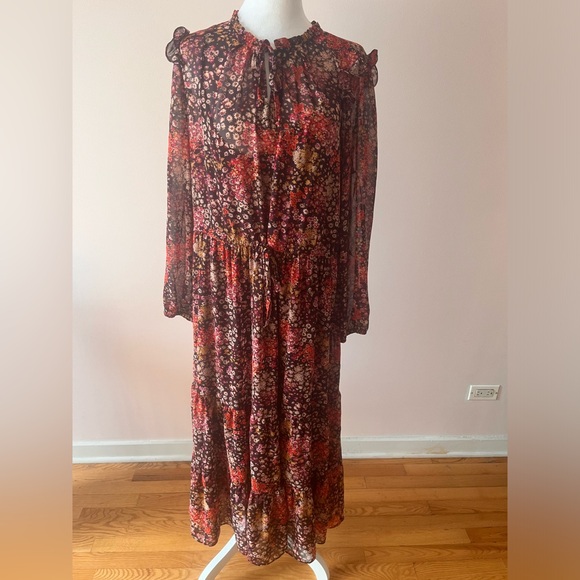 Julia Jordan Long Sleeve Maxi Dress Size 11 - Picture 1 of 12